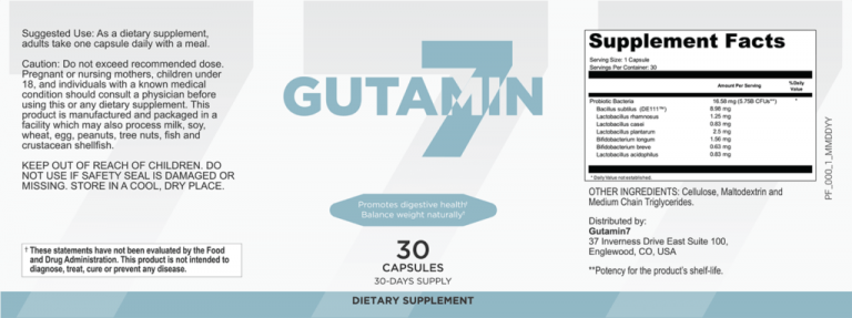 Gutamin 7 Supplements For Gut Health